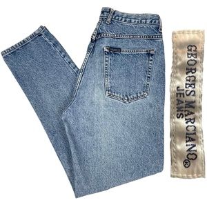 VINTAGE GUESS GEORGES MARCIANO HIGH WAIST STRAIGHT LEG RIGID DENIM 90S MOM JEANS